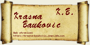 Krasna Bauković vizit kartica